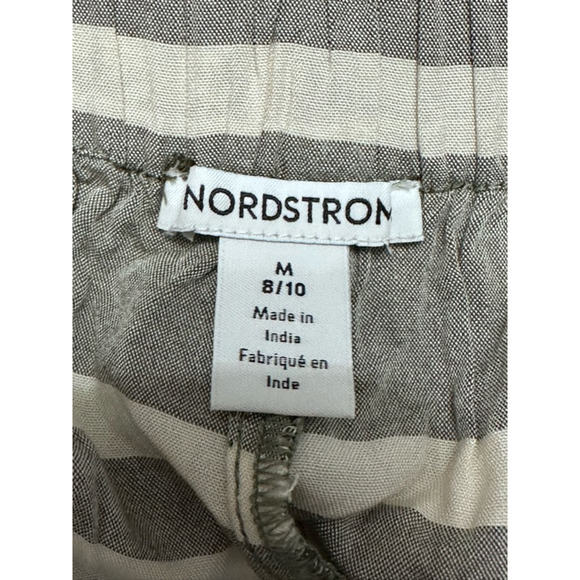 Nordstrom Casual Shorts Elastic Waist Rayon Striped Pattern Gray Girls 8/10 NWOT - Picture 7 of 8
